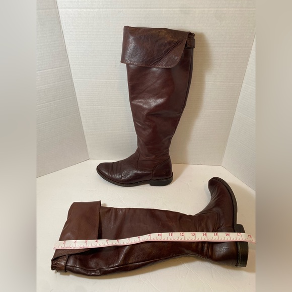 Frye Shirley Over-The-Knee Brown Leather Riding Boots Size 6 - Picture 8 of 12